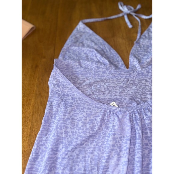 Lucky Brand Halter Swimsuit Coverup Purple Animal Print Sleeveless Casual Dress - Picture 4 of 7